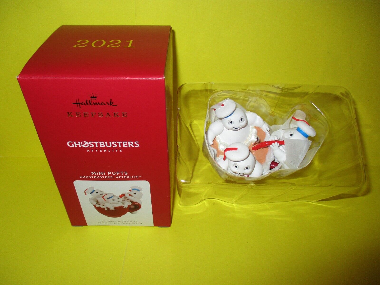 2021 Hallmark Mini Pufts Ghostbusters Afterlife New but SDB w/ Price Tab