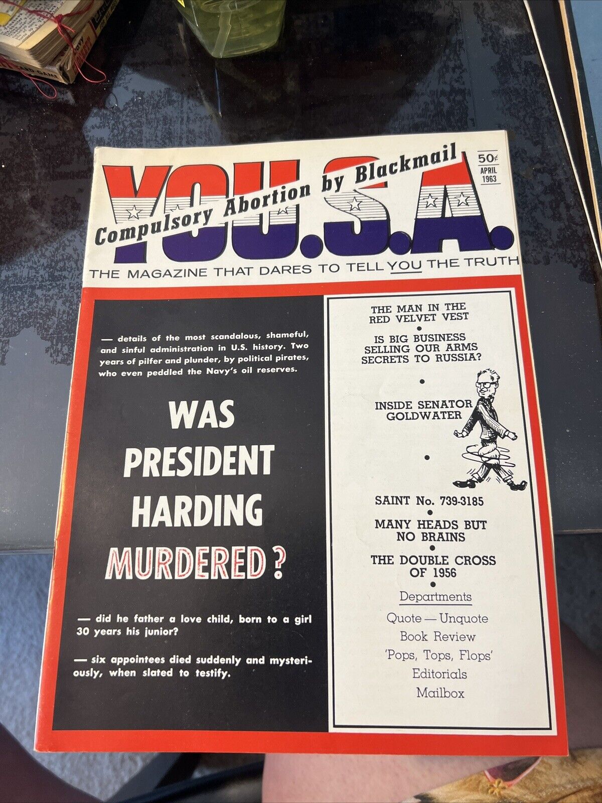 1963 YOU.S.A Vintage April Was Pres Harding Murdered?/Double Cross Of 56