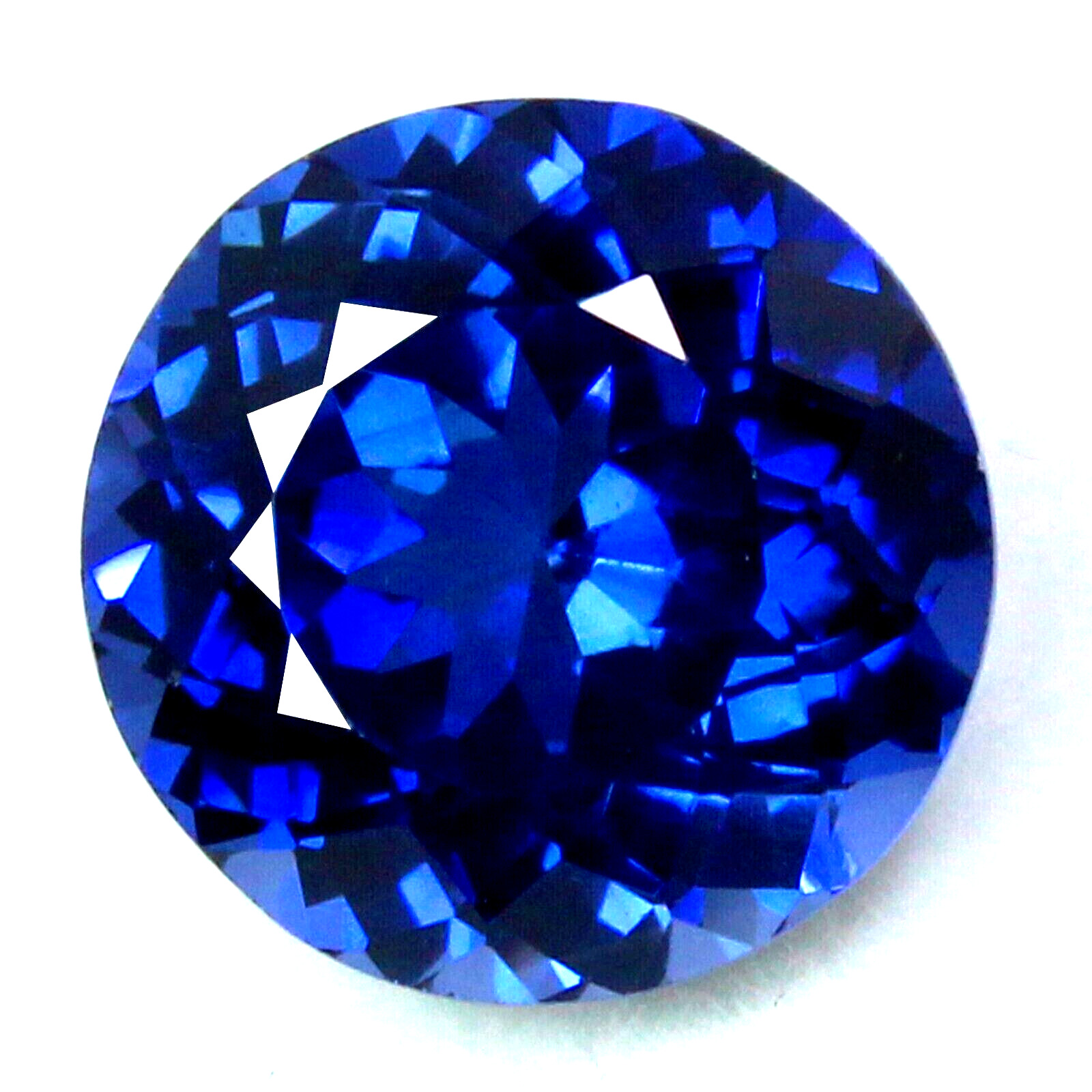45 Ct+ Natural Round Cut Huge Blue Ceylon Sapphire GIE Certified Loose Gemstone