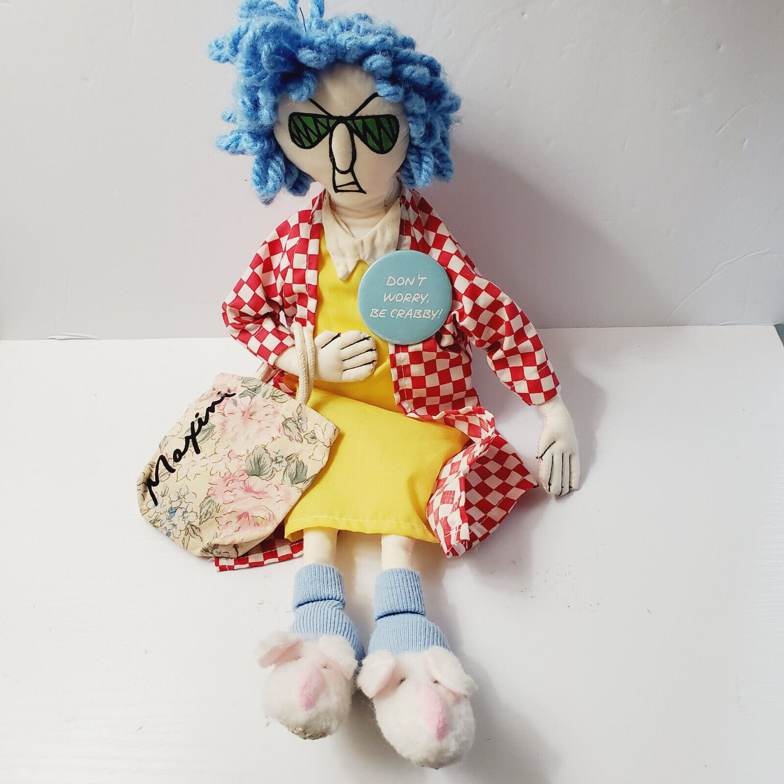 hallmark 1995 Vintage maxine Cloth doll With Pin Don’t Be Crabby 15”