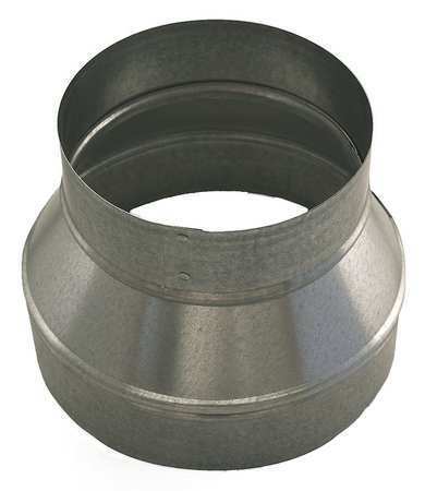 Greenseam Grr12p6pga26 Round Reducer, 12 In X 6 In Duct Dia, Galvanized Steel,