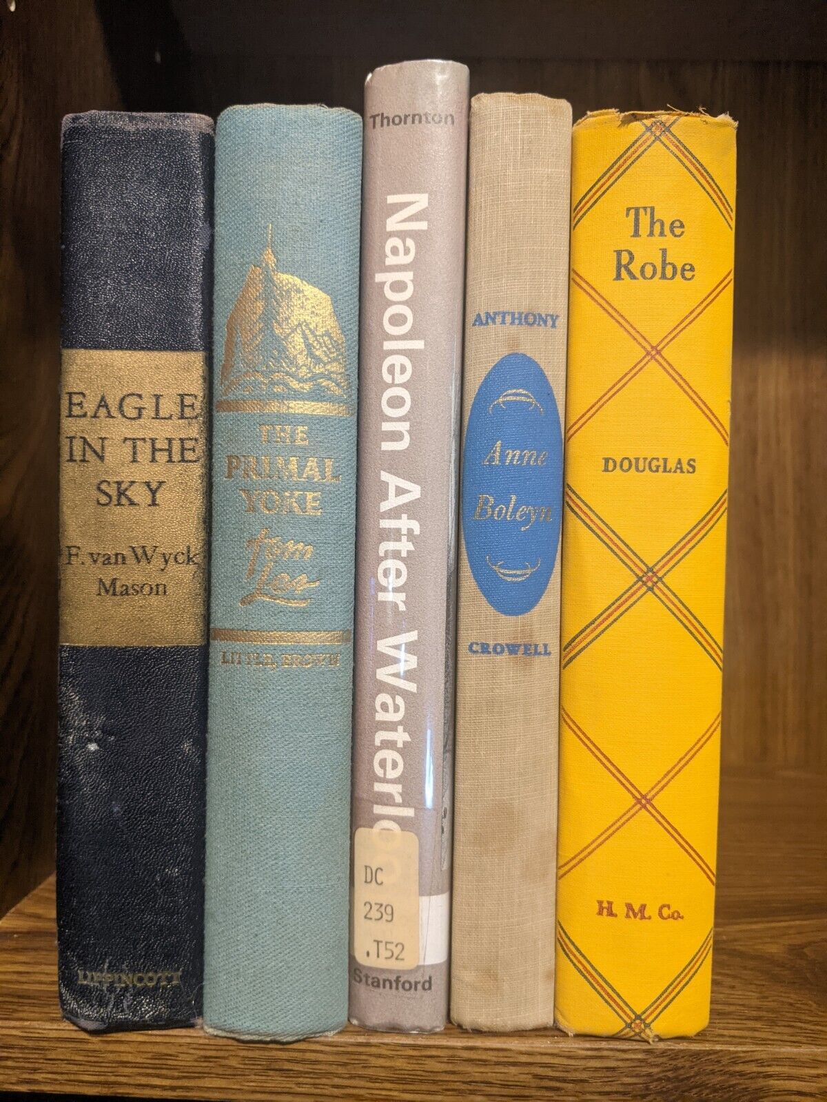 Lot of 5 Vintage 1943 - 1968 Historical Fiction Hardcovers in Various Conditions
