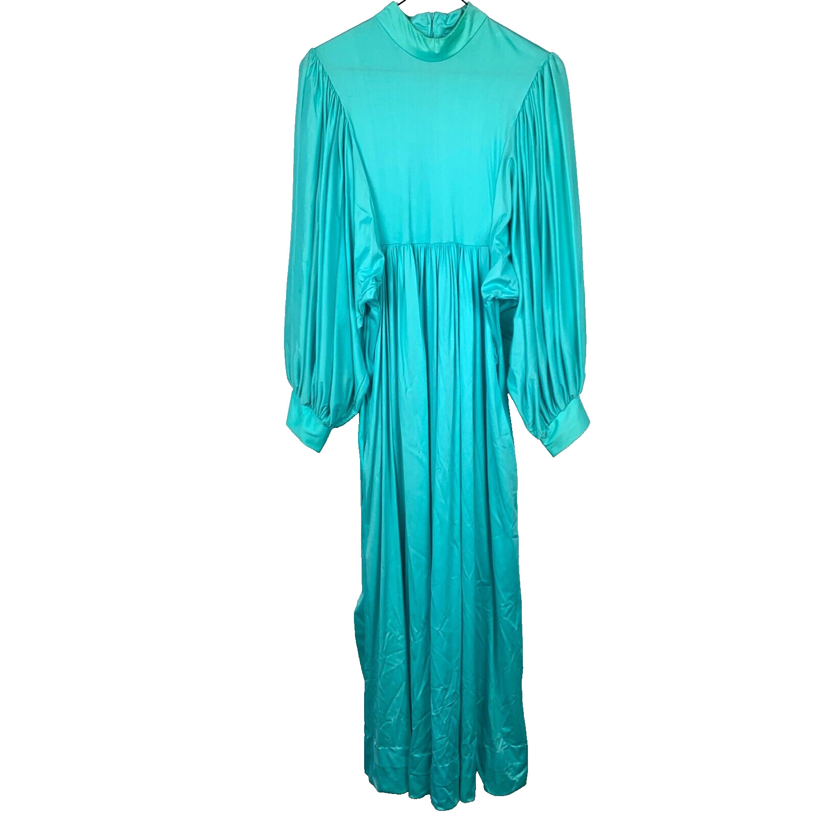 Vintage 1960s Kayser Blouson Drapey Bright Blue Full Circle Dress Bust 19\