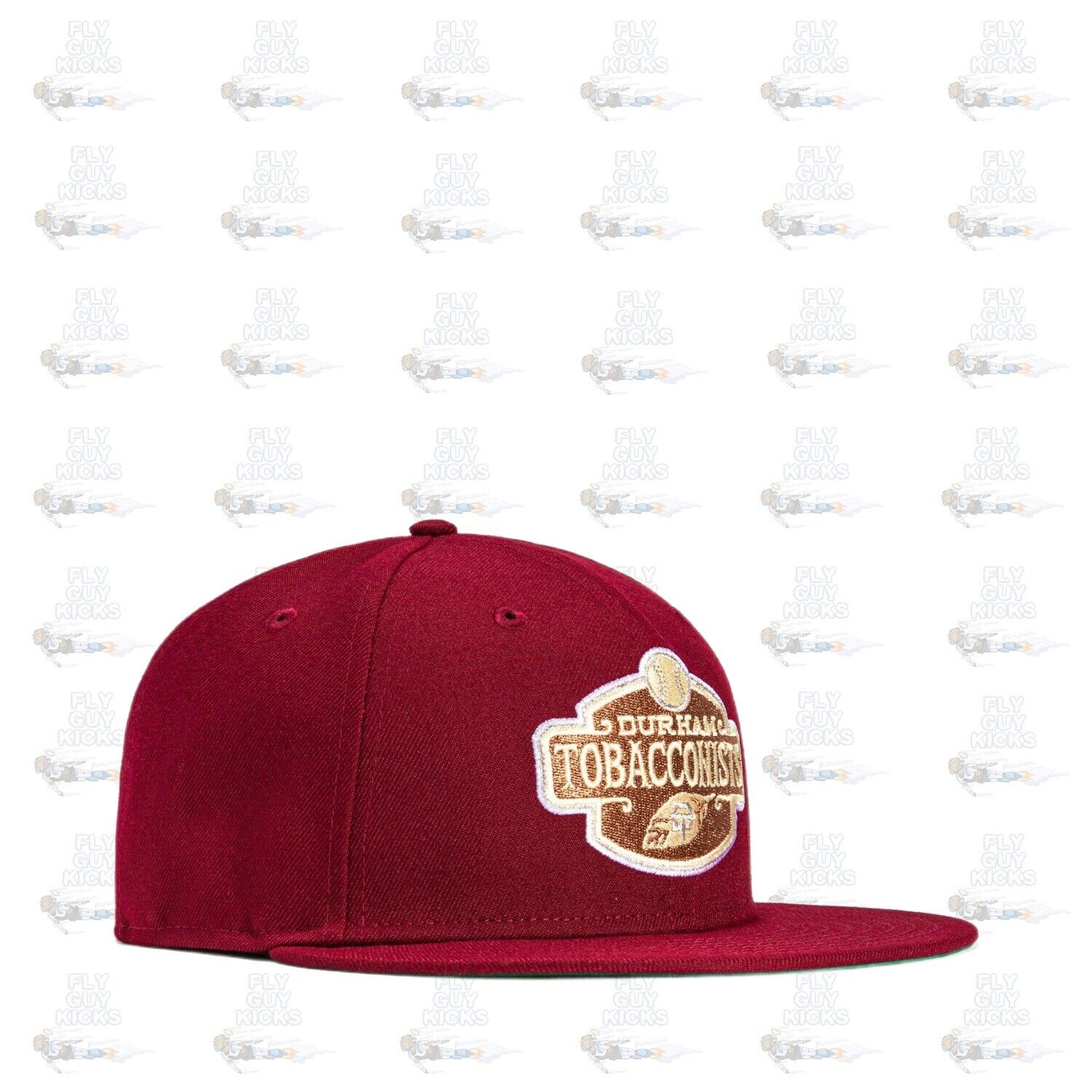 New Era Durham Bulls Tobaccanoists Cardinal Red 59Fifty 5950 Patch Fitted Hat