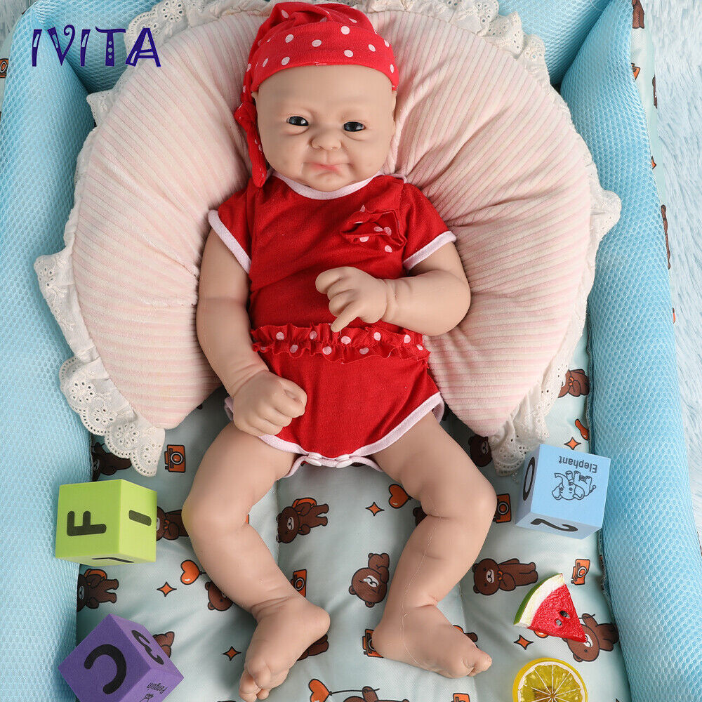 IVITA 20\'\' Soft Silicone Reborn Baby Newborn Full Silicone Girl Doll Collection
