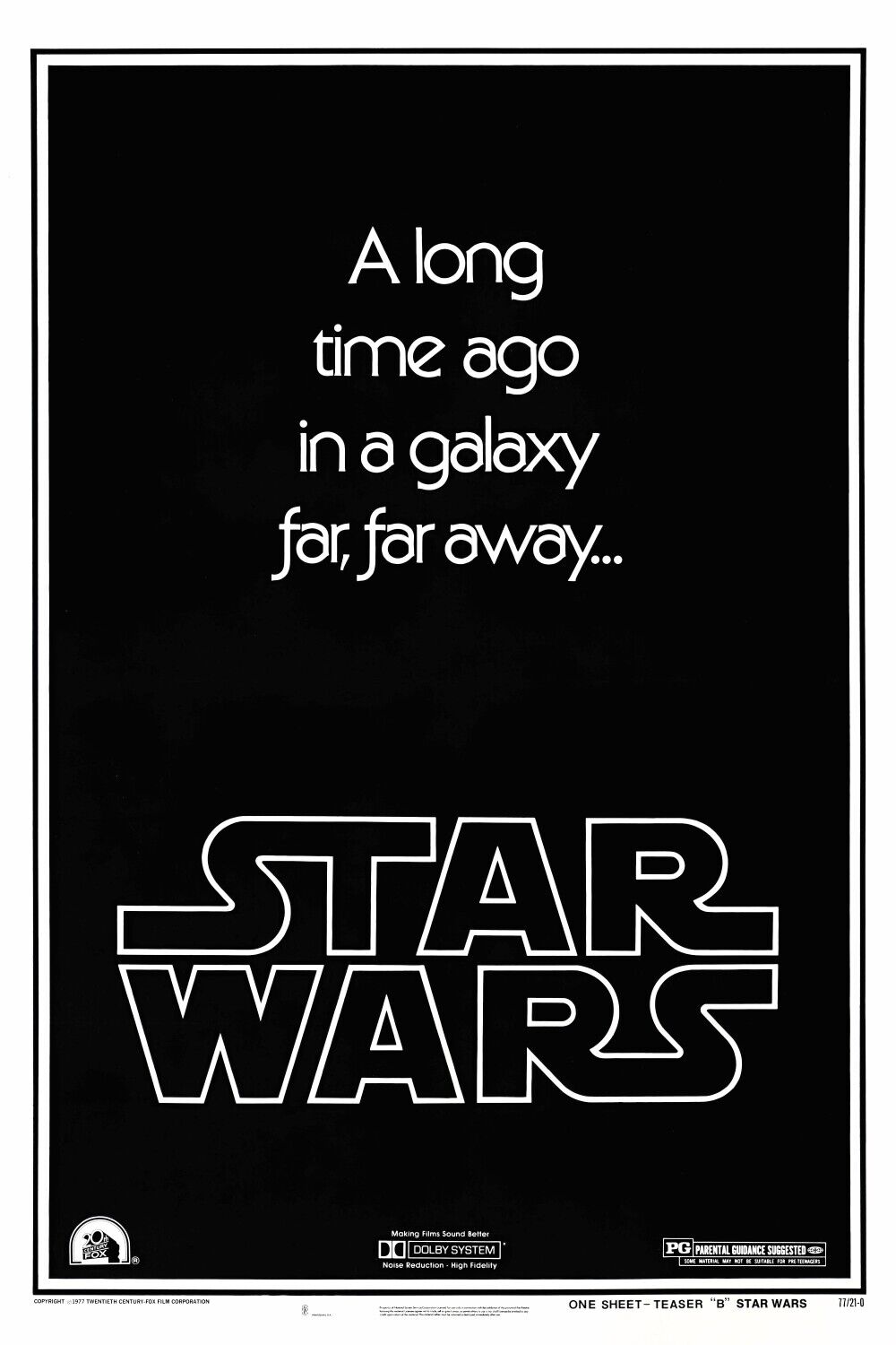 STAR WARS a long time ago in a galaxy Movie Poster Filmplakat