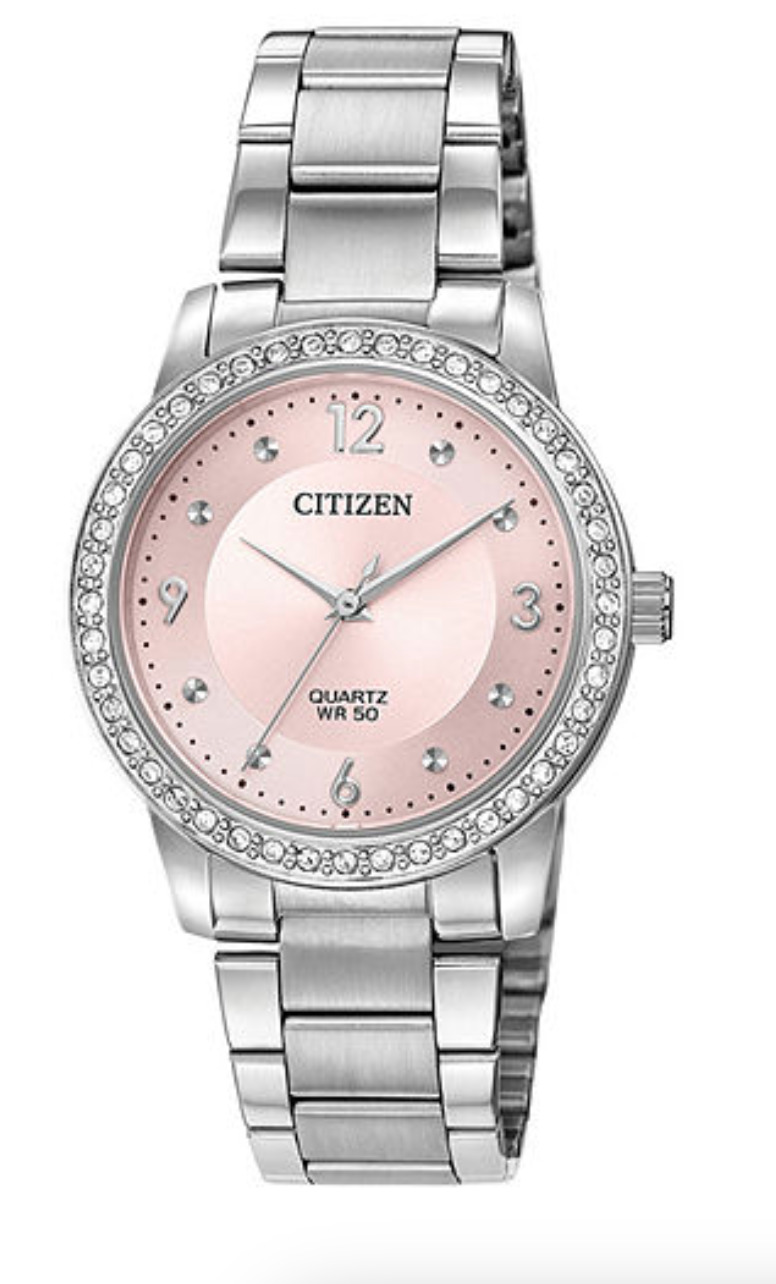Citizen Women's Watch  Quartz Pink Dial Silver Stainless Steel ER0220-60XA
