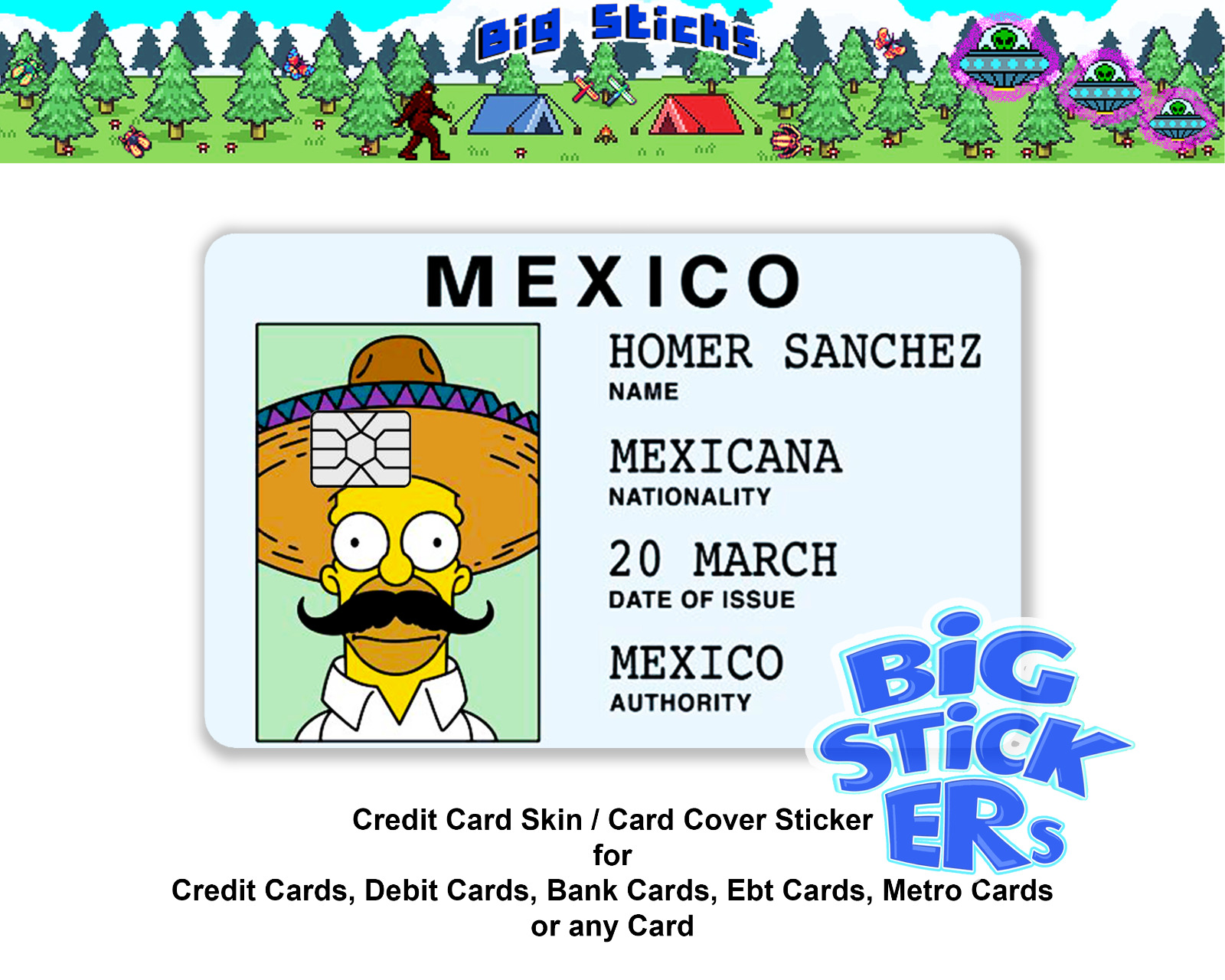Homer Sanchez ID Credit Card Skin Cover SMART Sticker Wrap Decal