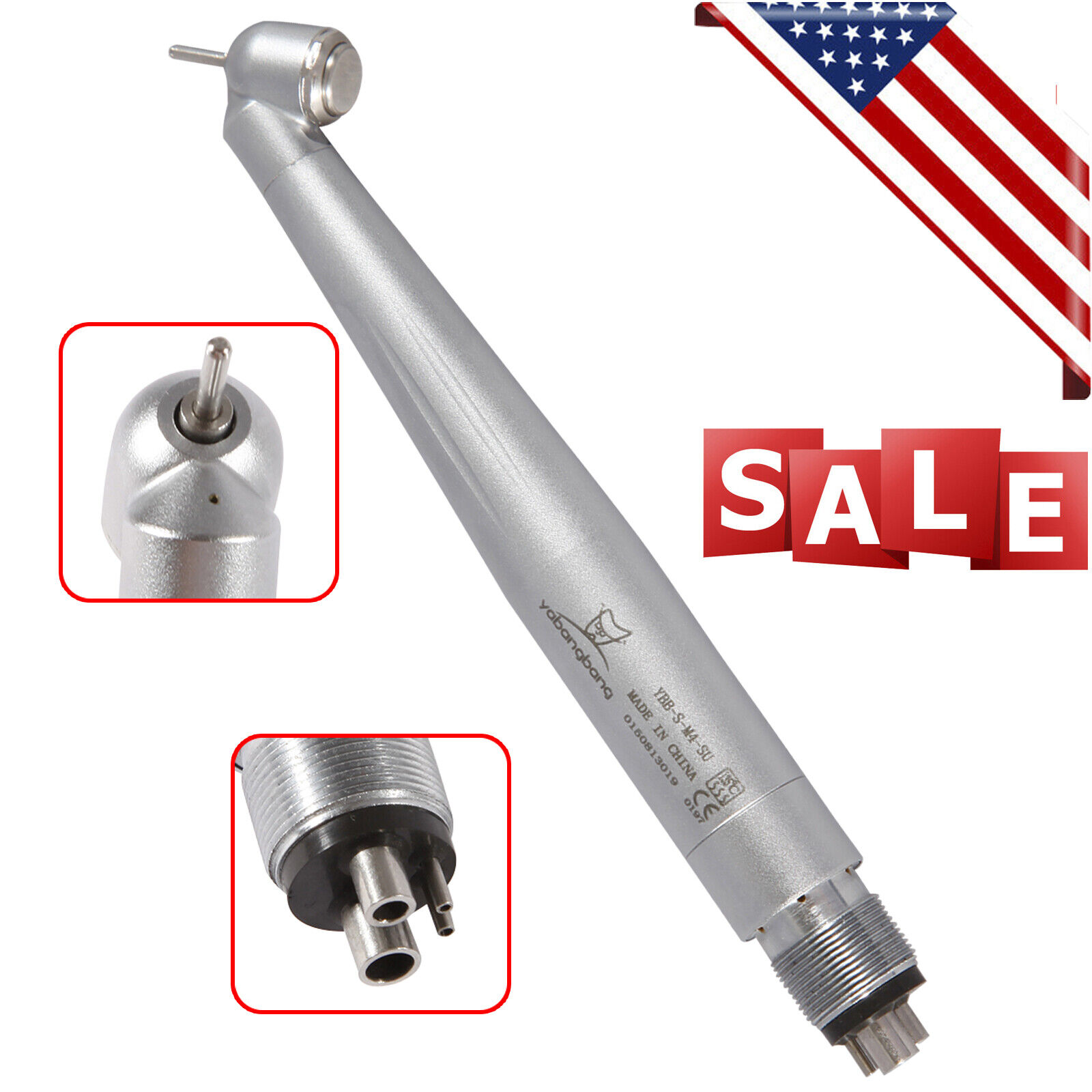 NSK Style Dental 45 Degree Surgical High Speed Handpiece Push Button 4Hole WCA4