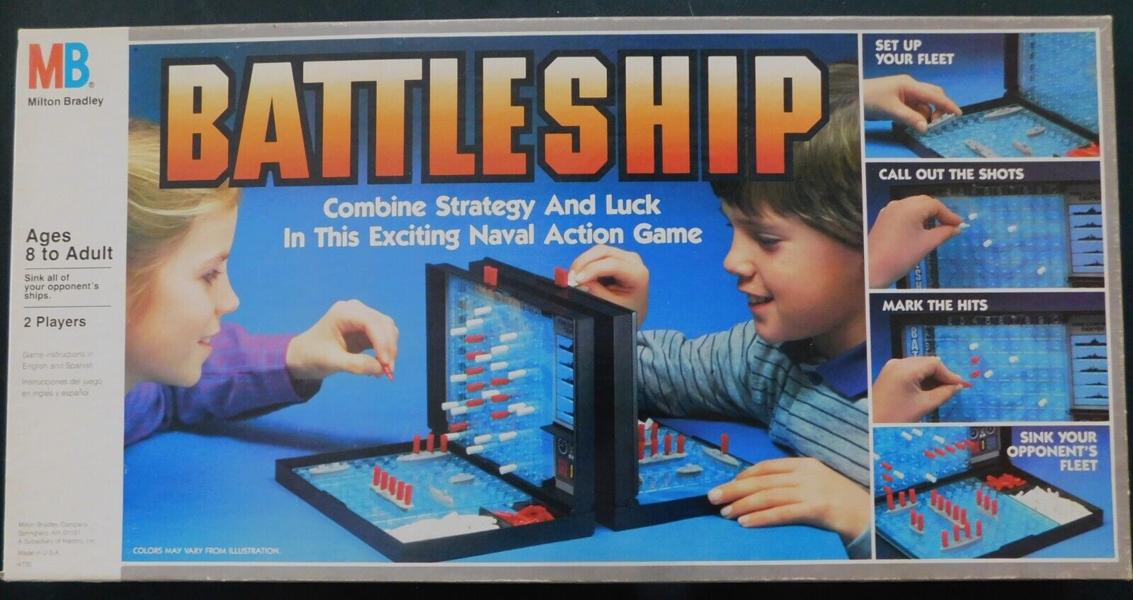 Vtg 1981 - 1984 Battleship Game 4730 Milton Bradley - 100% Complete w Instr. EXC