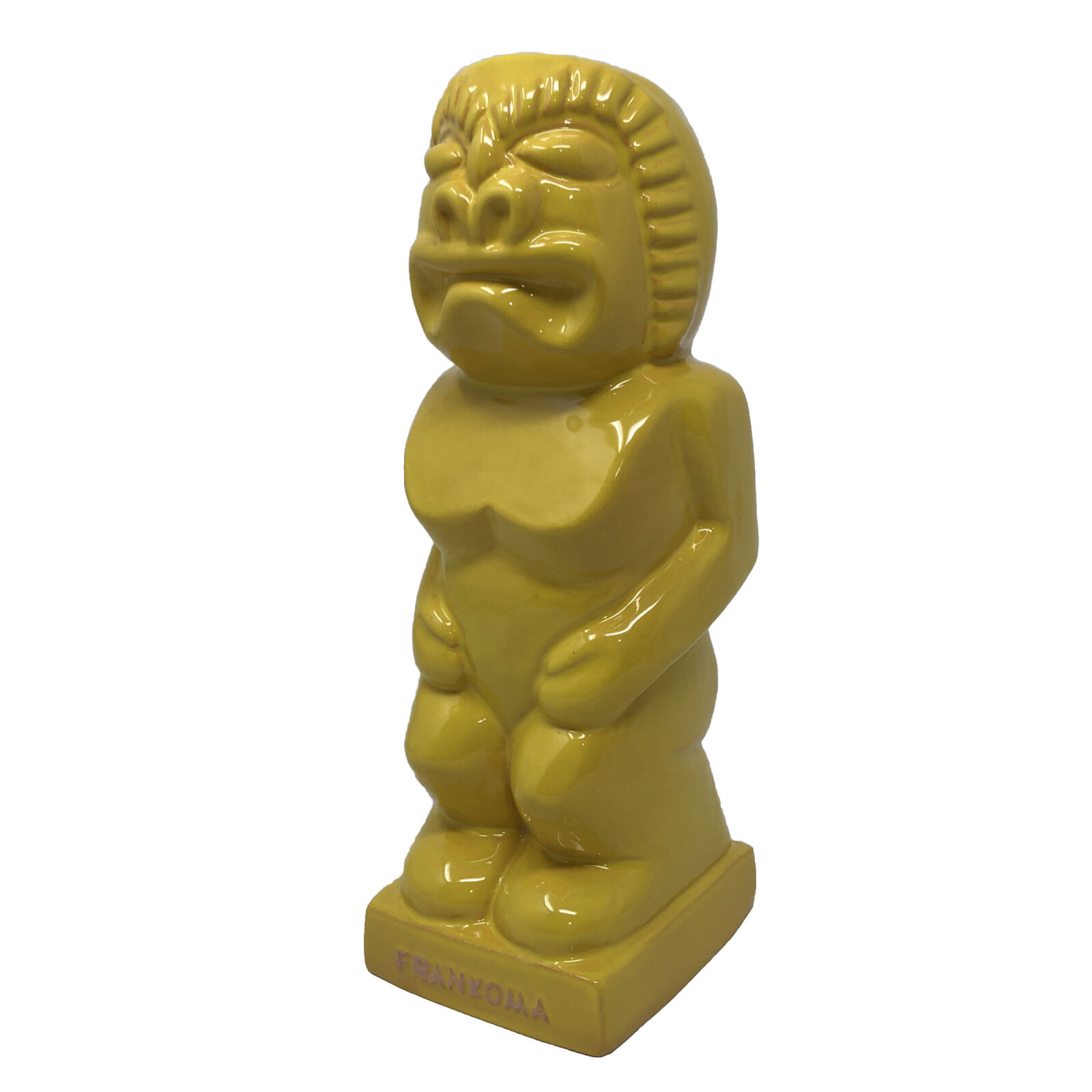 Frankoma Tiki Mug 2023 Ceramic Yellow Cevola 9/25 Frank War God LE Sold Out