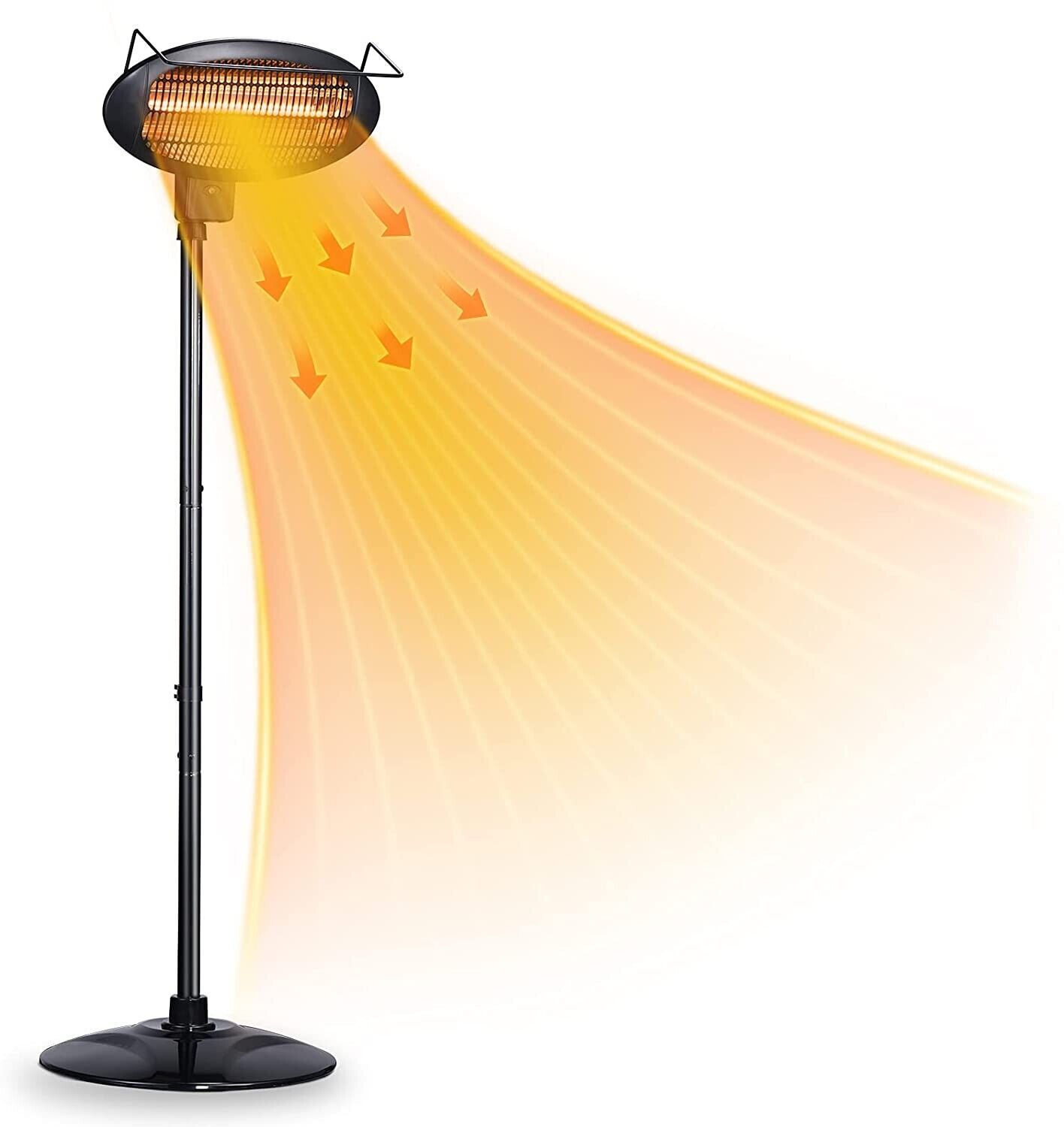 Infrared Electric Patio Heater, Portable Stand Heater,500w/1000w/1500w Adjusted