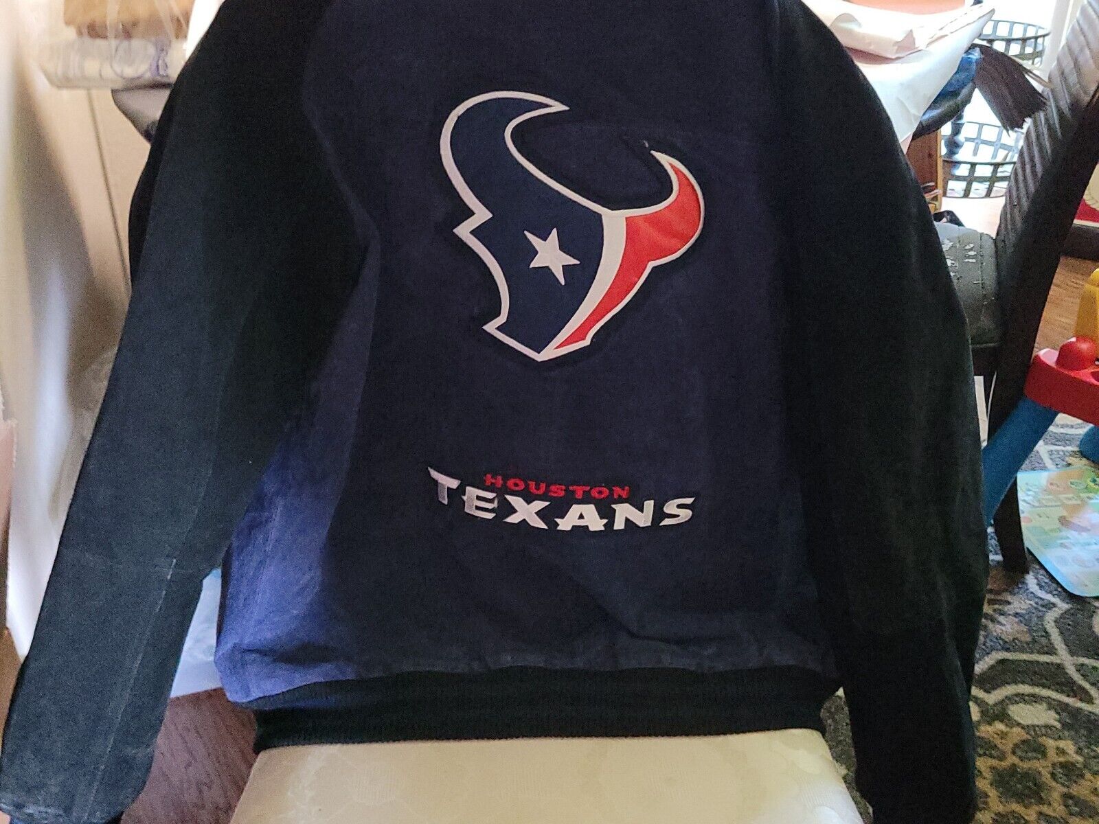 Official Licensed Houston Texans Leather Suede jacket mens medium