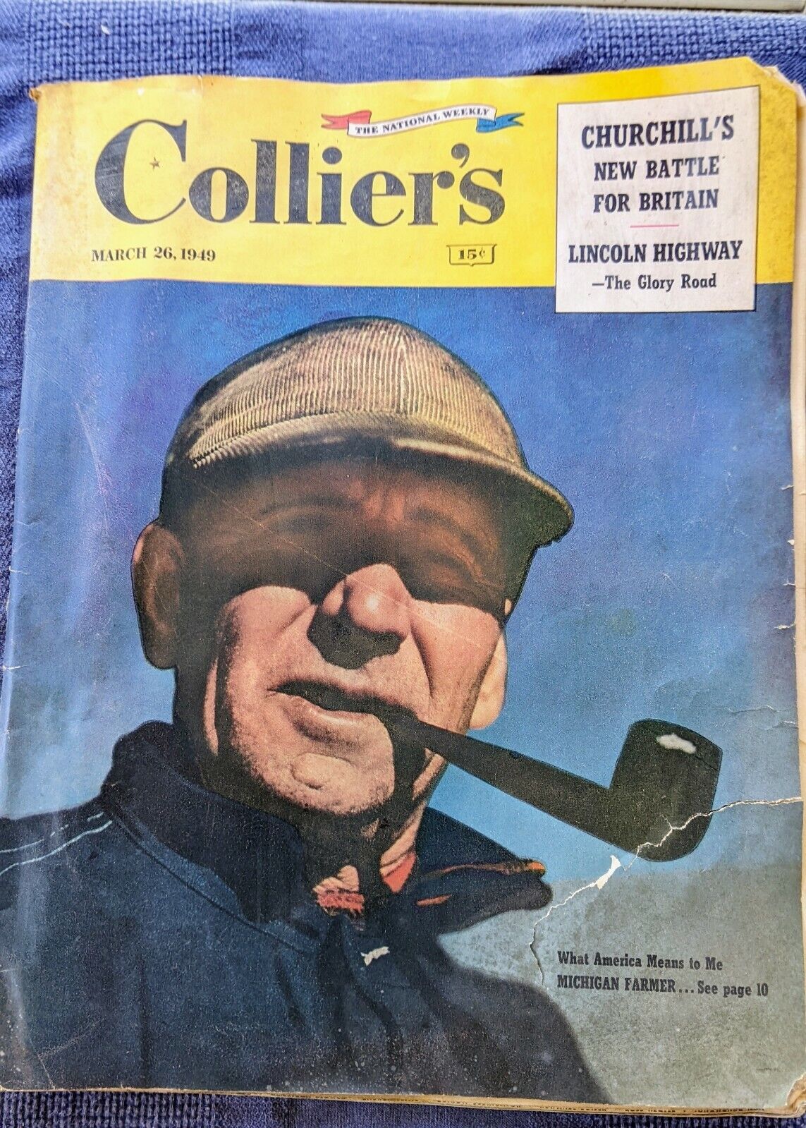 Collier\'s Magazine March 26 1949 Lionel Barrymore Russell Calkins Churchill