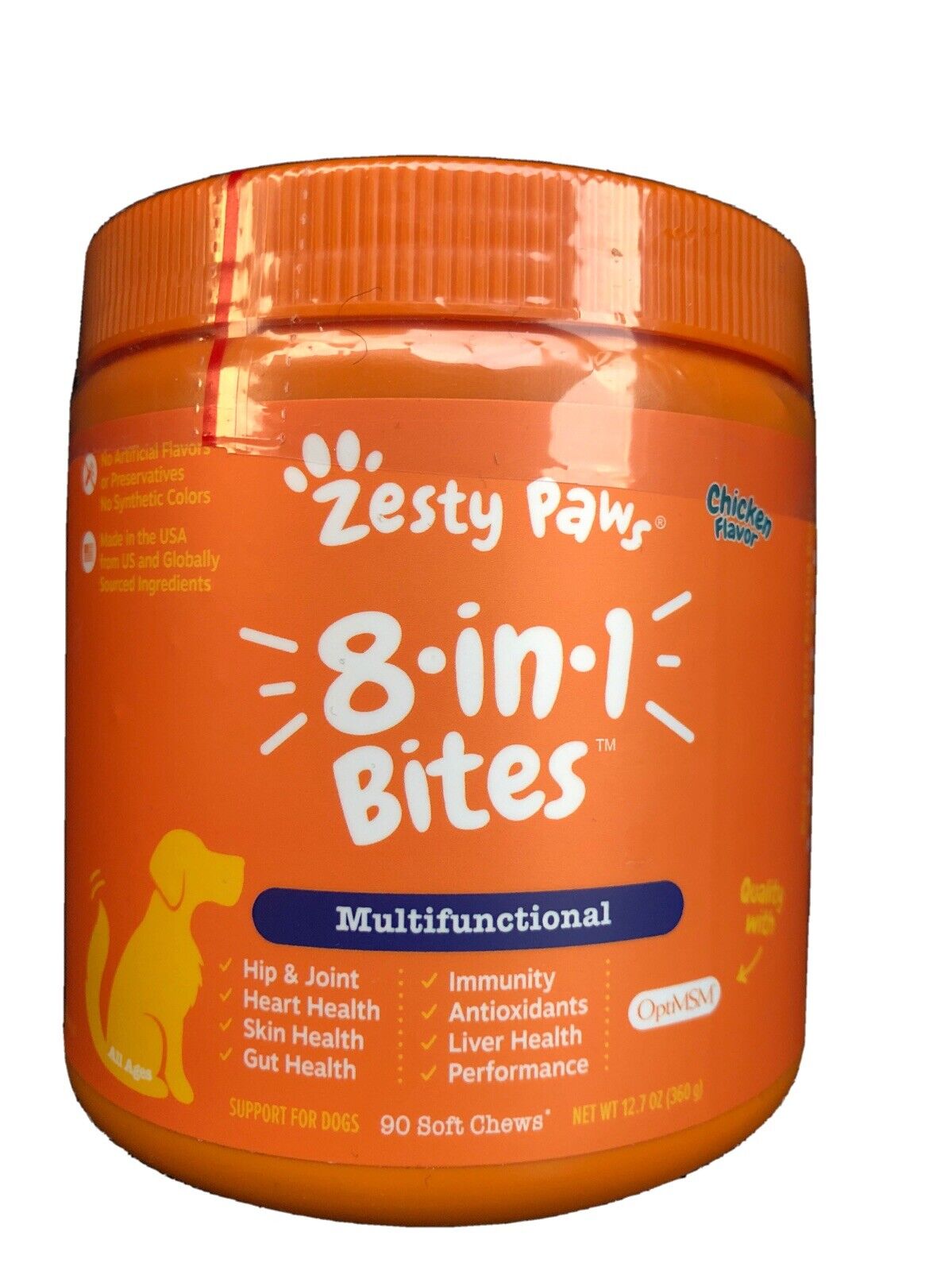 NEW Zesty Paws 8-in-1 Multivitamin Chews Soft Bites Chicken Flavor 90 ct 02/2025