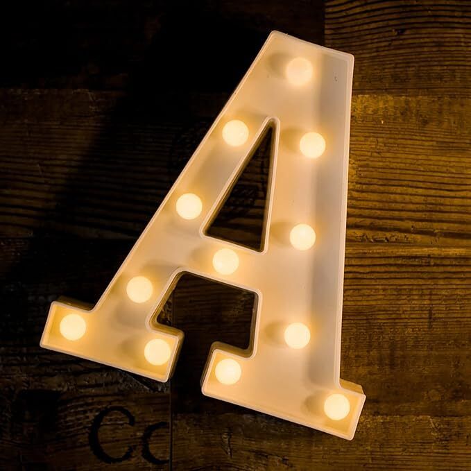 Alphabet LED Number and symbol Light Up Plastic English Letters Standing Hanging