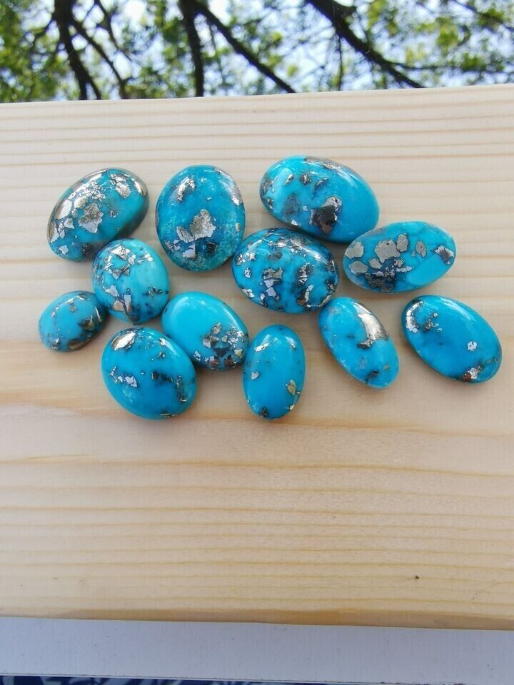 Natural Sky Blue Copper Turquoise 300 Ct. Oval Cabochon Loose Gemstone Lot-3