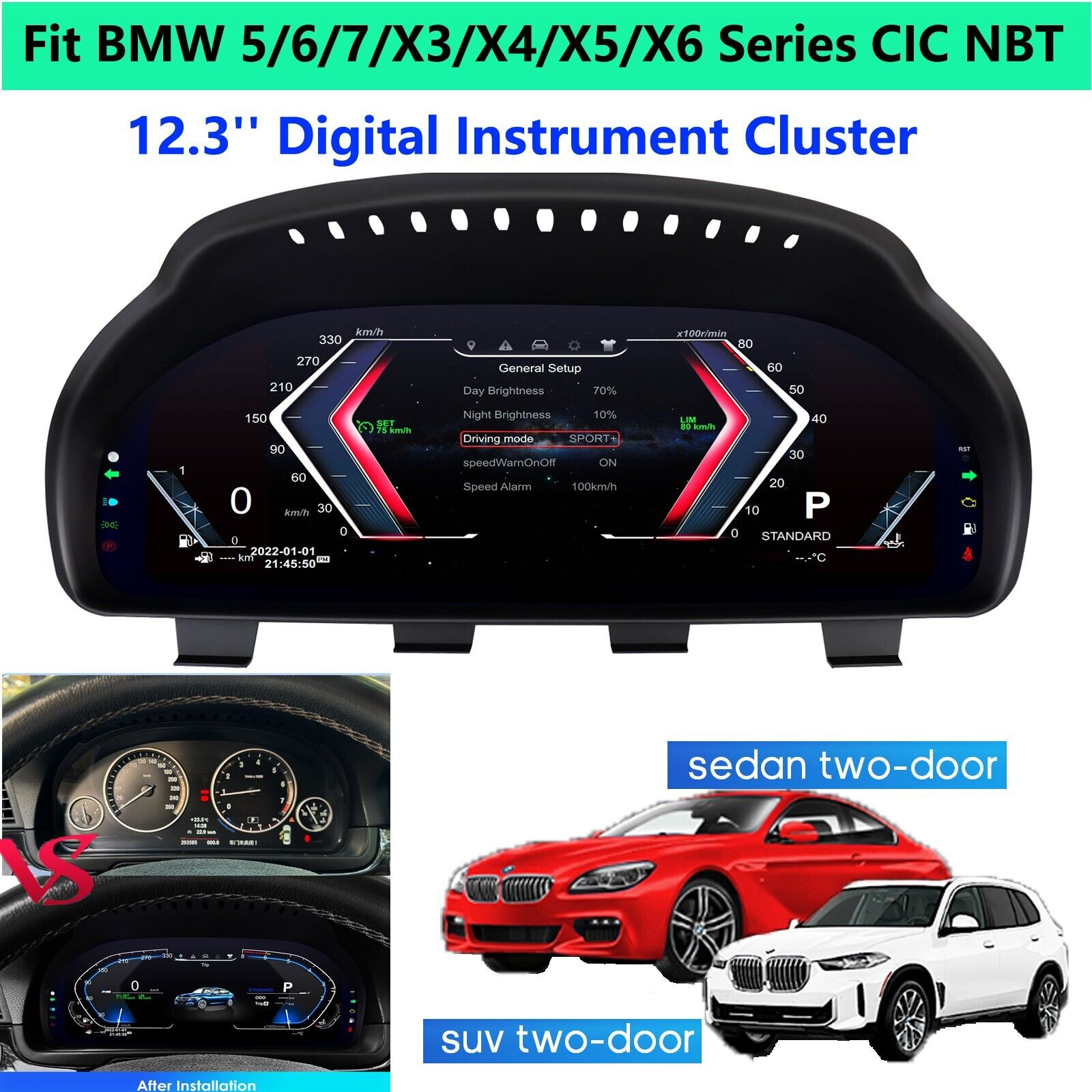 Car Digital LCD Screen Instrument Cluster For BMW 5 Series F10/F11/F18 2010-2017