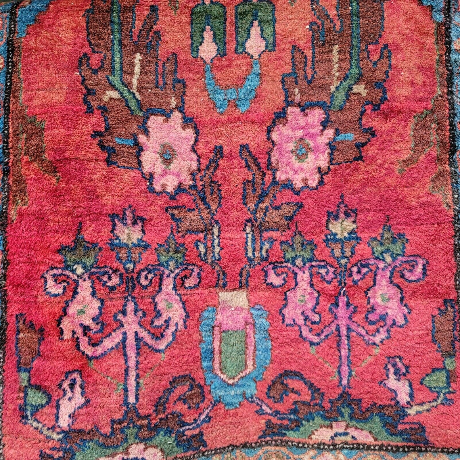 Antique Perssian Oriental Rug Lilihan Sarouk Tribal Farmhouse BohoChic Exquisite