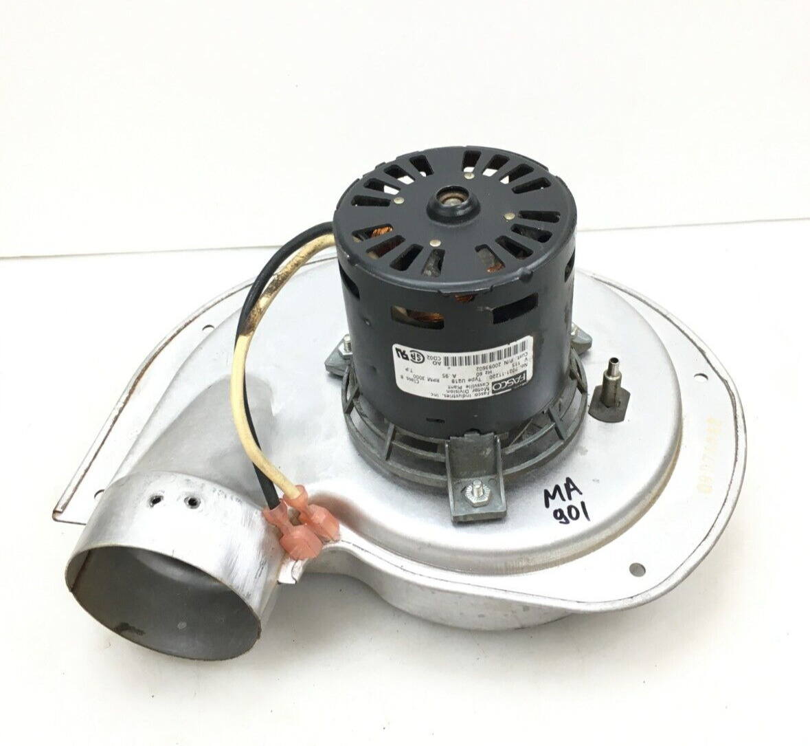 FASCO 7021-11220 Draft Inducer Blower Motor Assembly 115V 20093602 used #MA901