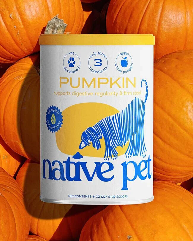 Native Pet Organic Pumpkin for Dogs Dog 16 oz  Digestive Regularity Exp. 2025