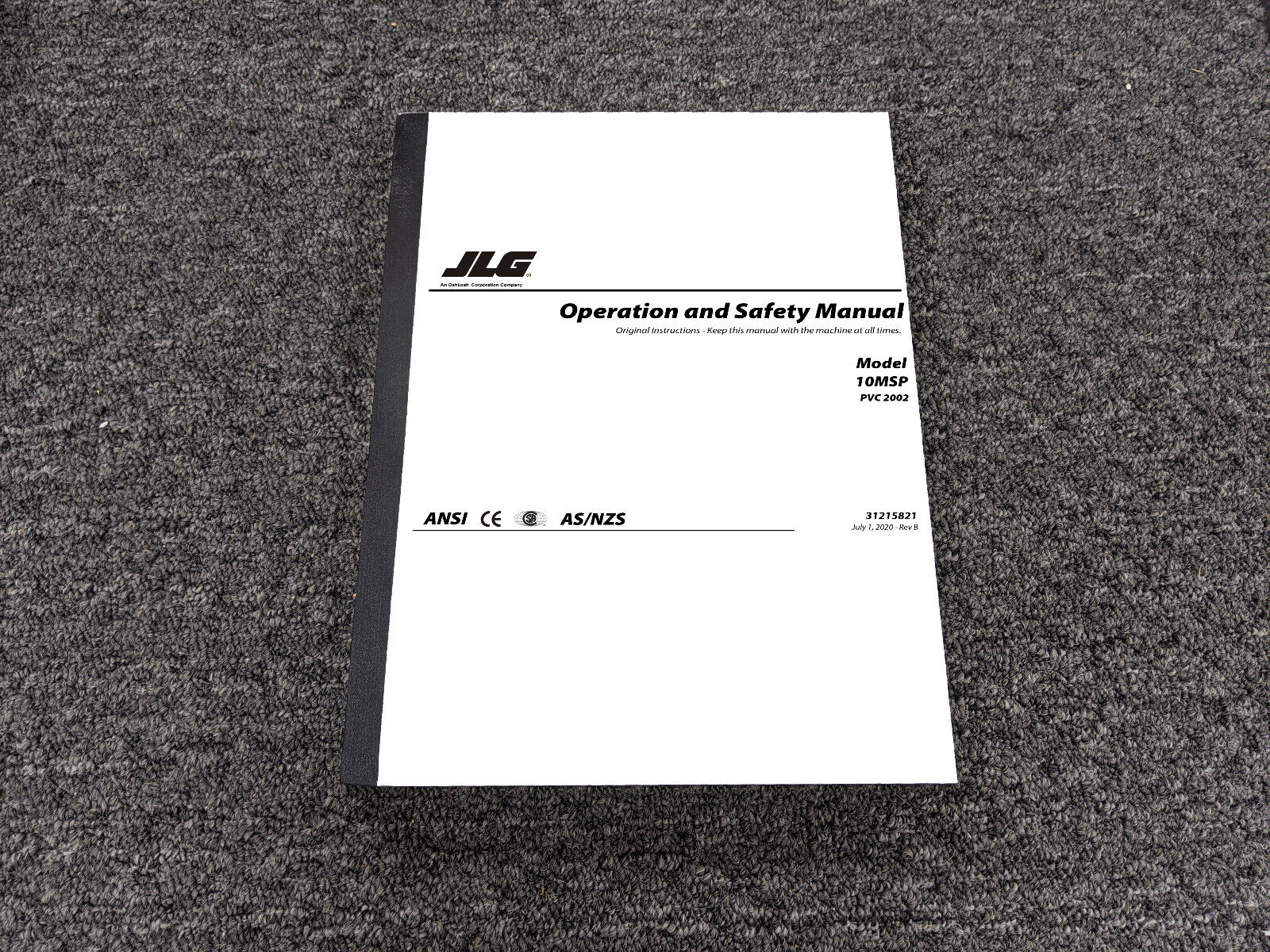 JLG 10MSP Stock Picker Safety Owner Operator Manual User Guide PVC2002 31215821