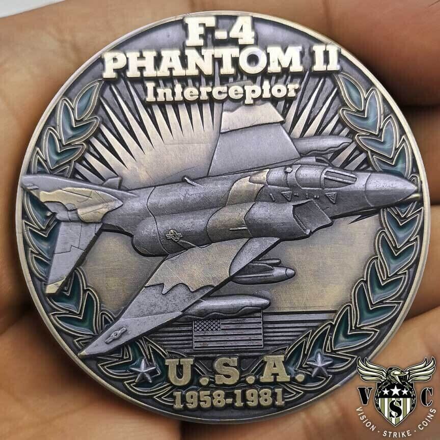 F-4 Phantom II Interceptor USA Cold War Combatants Military Challenge Coin