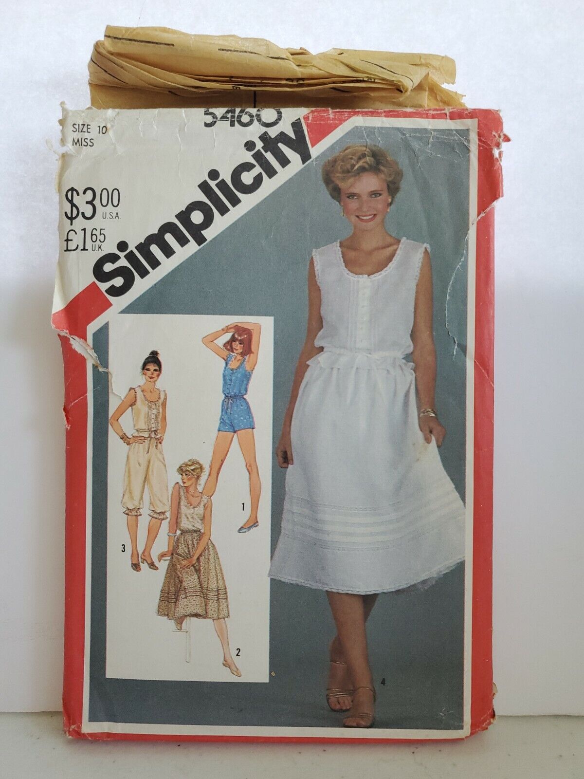 Simplicity 5460 Vintage style Camisole, Slip, Pantalettes, Teddy. Miss size 10