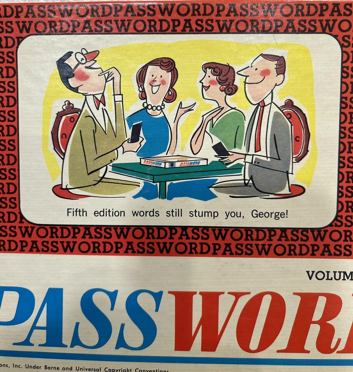 1960s PASSWORD Game by Milton Bradley - Made in USA