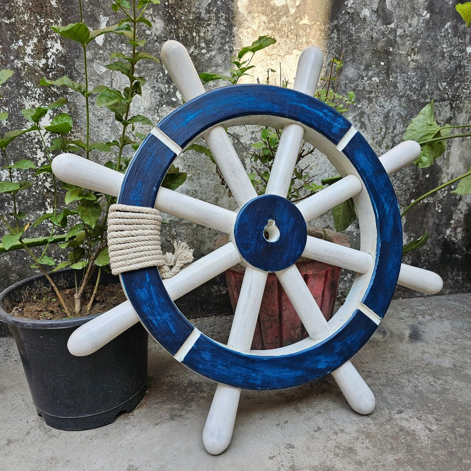 Ship Wheel Wooden Marine Wall Decorative Collectible Item 25\