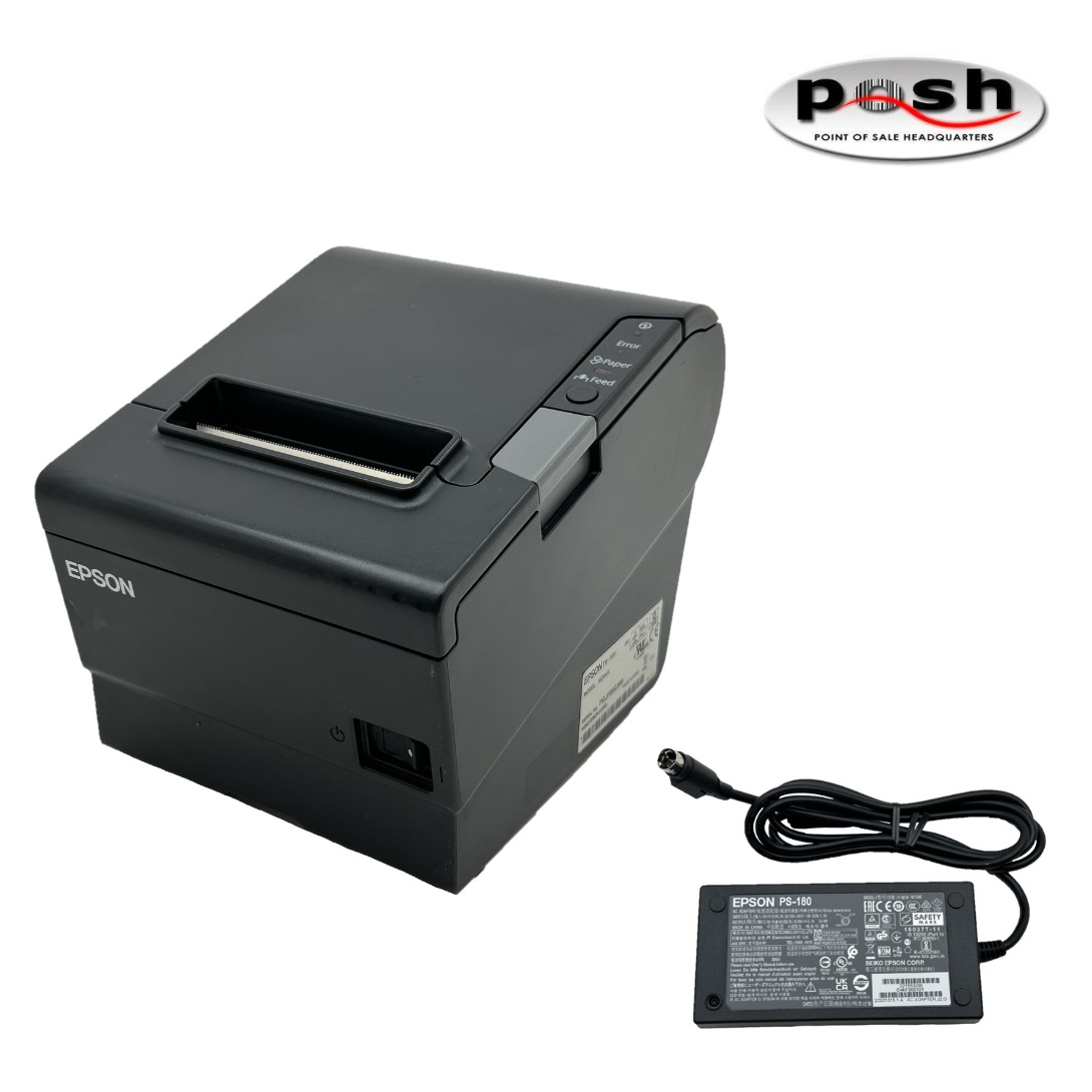 Epson TM-T88V Receipt Printer Serial USB  BLACK (M244A) w/Power Supply included