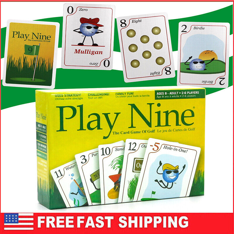 PLAY NINE 9 THE CARD GAME OF GOLF 2-6 PLAYERS FAMILY FUN BRAND NEW SEALED USA