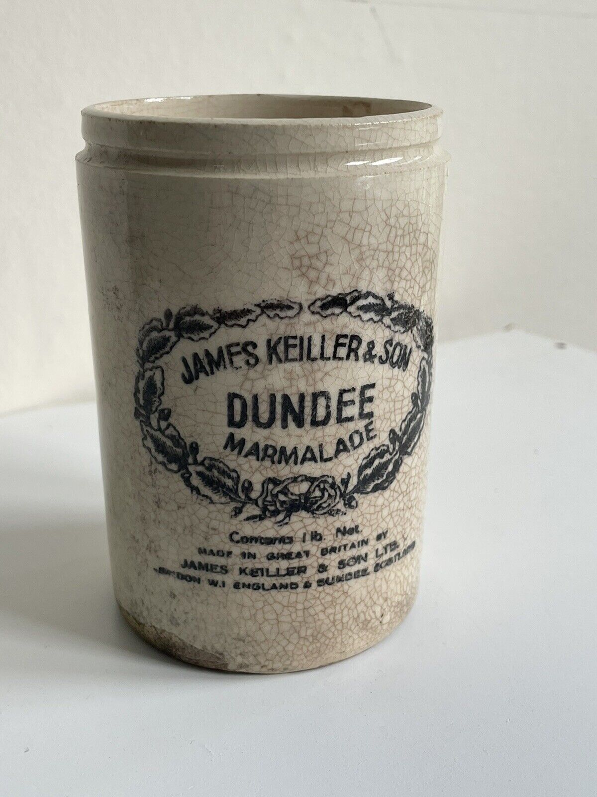 Vintage James Keiller & Son Dundee Marmalade Jar 1lb