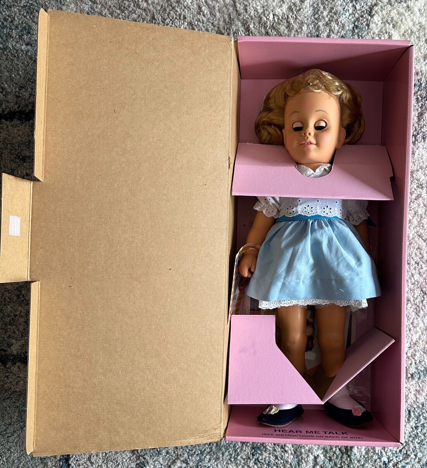 Chatty Cathy Mattel 1998 Reproduction Talking Doll Replica in Box with COA
