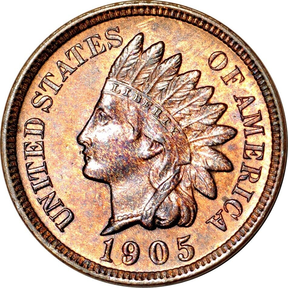 1905 1C Indian Head Cent Choice UNC RB  K14450