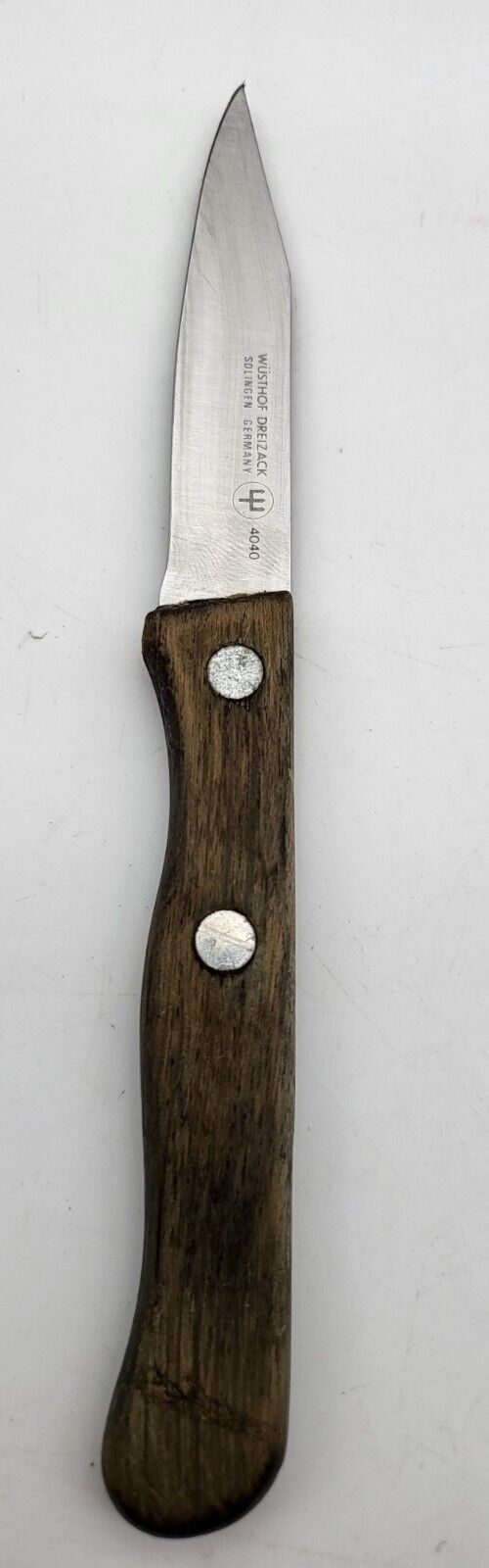  Vintage Wusthof 4040 Paring Knife 3in WOODEN HANDLE