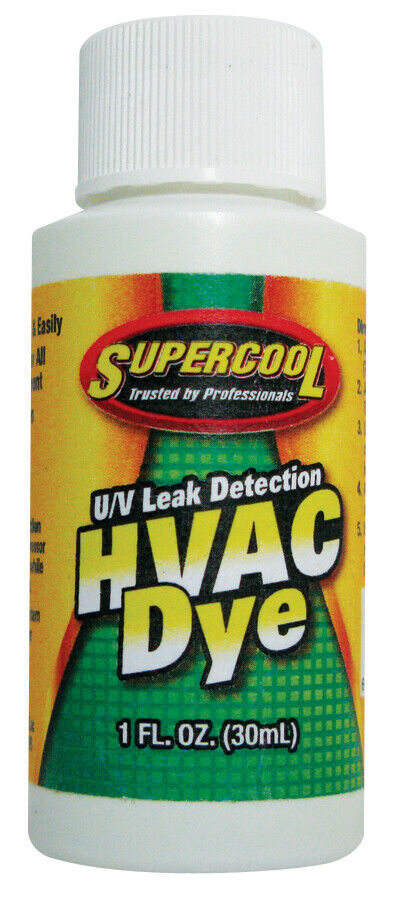 SuperCool 44627 HVAC HVACR UV DYE CONCENTRATE DETECT & FIND LEAKS QUIK 1oz 30ml