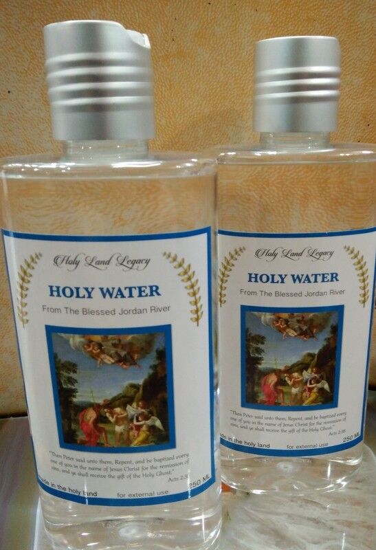 2 Blessed bottles, Holy water from blessed Jordan river  Baptism Site 250ml