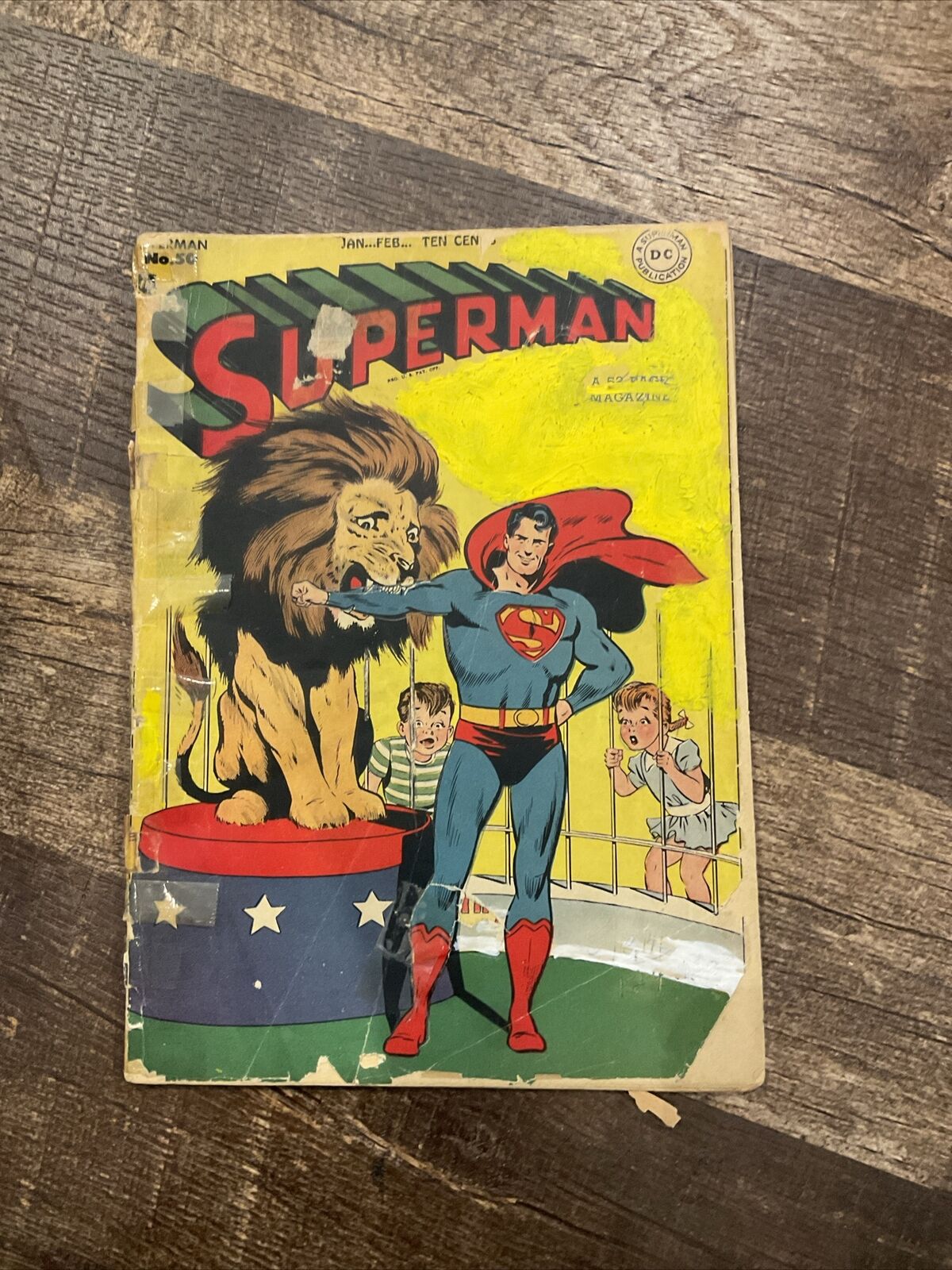 Vtg DC Action Comics Superman Jan. 1948 Volume.1 / No.50 Comic Book Golden Age