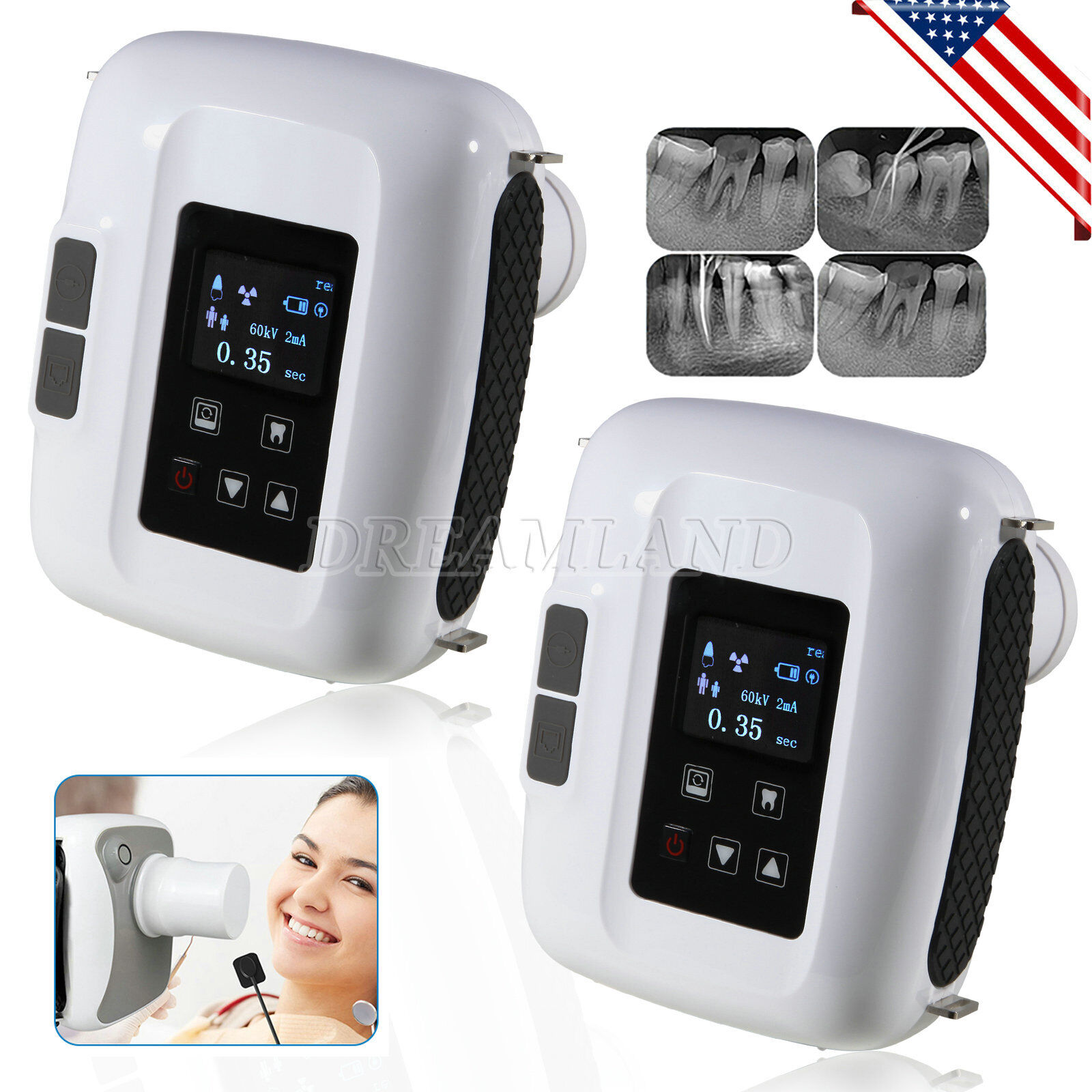 2 X Dental X Ray machine Unit Handheld Digital Portable Imaging Machine FDA CE