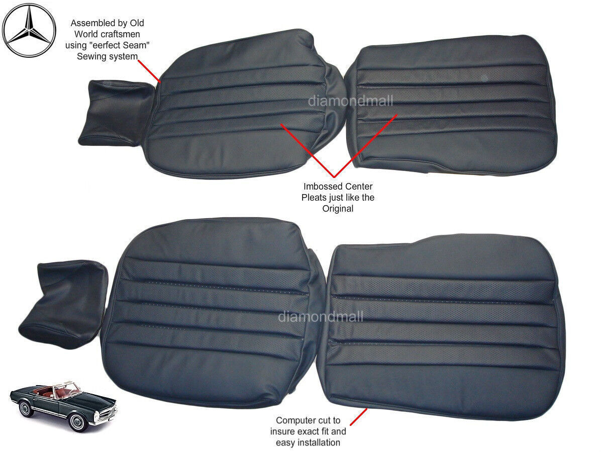 Fits Mercedes W113 pagoda 230SL, 250SL, 280SL Leather replacement seat kit 63-71