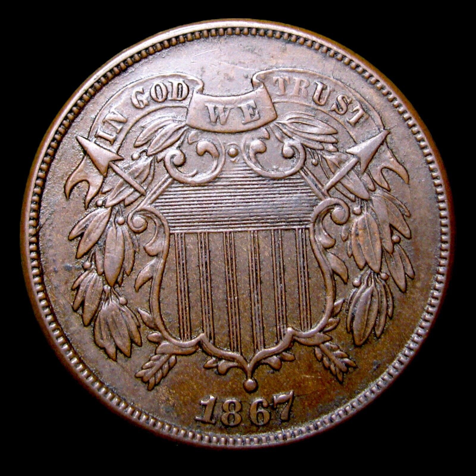 1867 Two Cent Piece 2cp  ---- Stunning  Coin ---- #216P