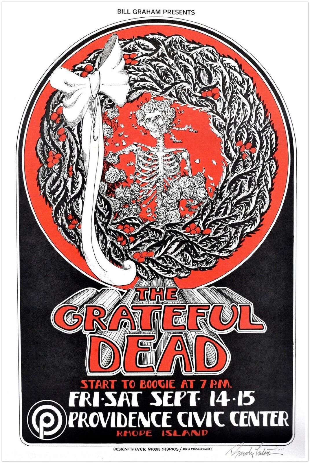Grateful Dead - Providence Rhode Island - Vintage Concert Poster