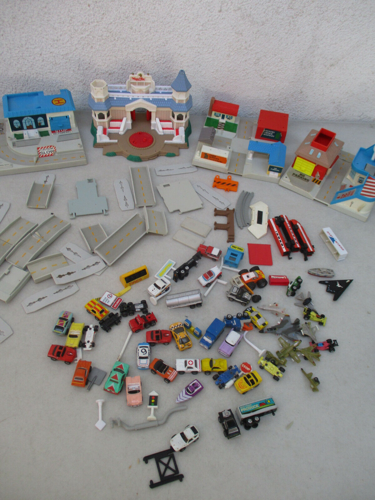 Micro Machines Vintage Lot Cars Truck Boat Stealth Aircraft Road Building 1991