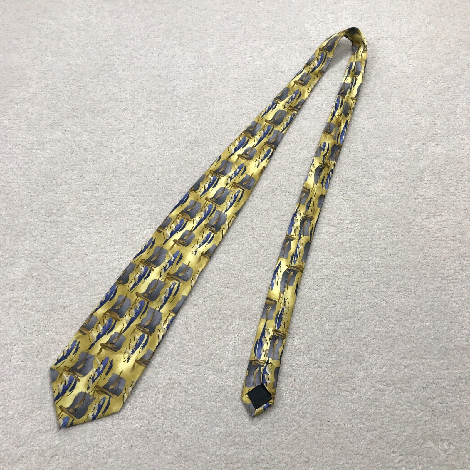 J. Garcia Silk Tie Limited Edition Collection 40 Warthog Glasses Yellow 2005