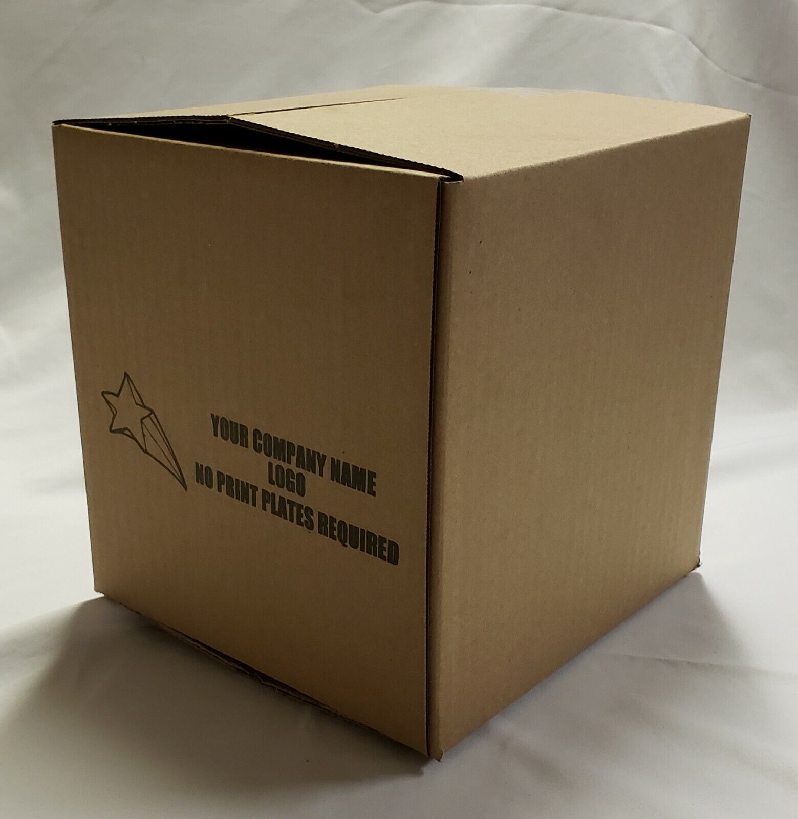 100 6x6x6 Corrugated Shipping Boxes - 100 Boxes Custom Printed Logo