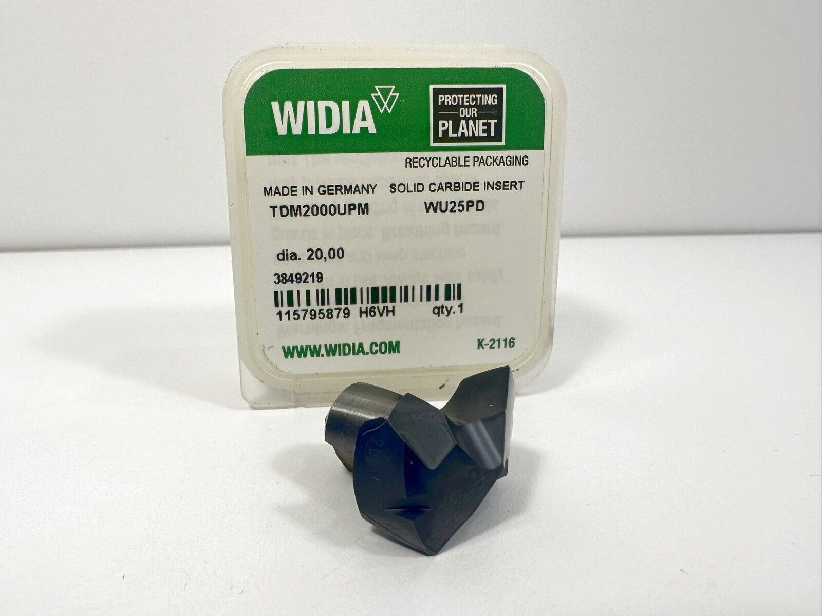 WIDIA TDM2000UPM New Carbide Insert 3849219 Grade WU25PD 1pc