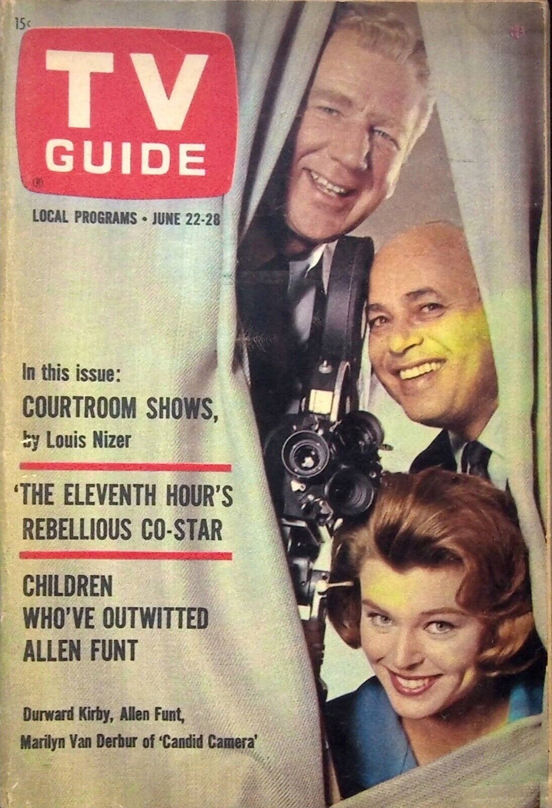 VINTAGE TV GUIDE MAGAZINE, VOL. 11, NO. 25 JUNE 22, 1963 ISSUE #534