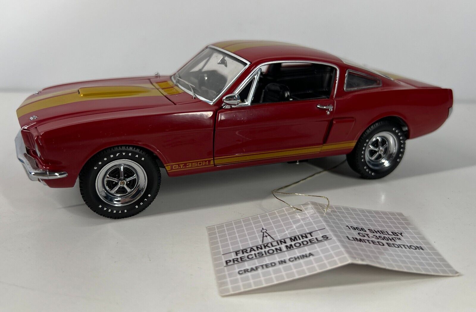 Franklin Mint 1966 Shelby GT-350H 1:24 Diecast Car Red/Gold Very Rare LE 2500