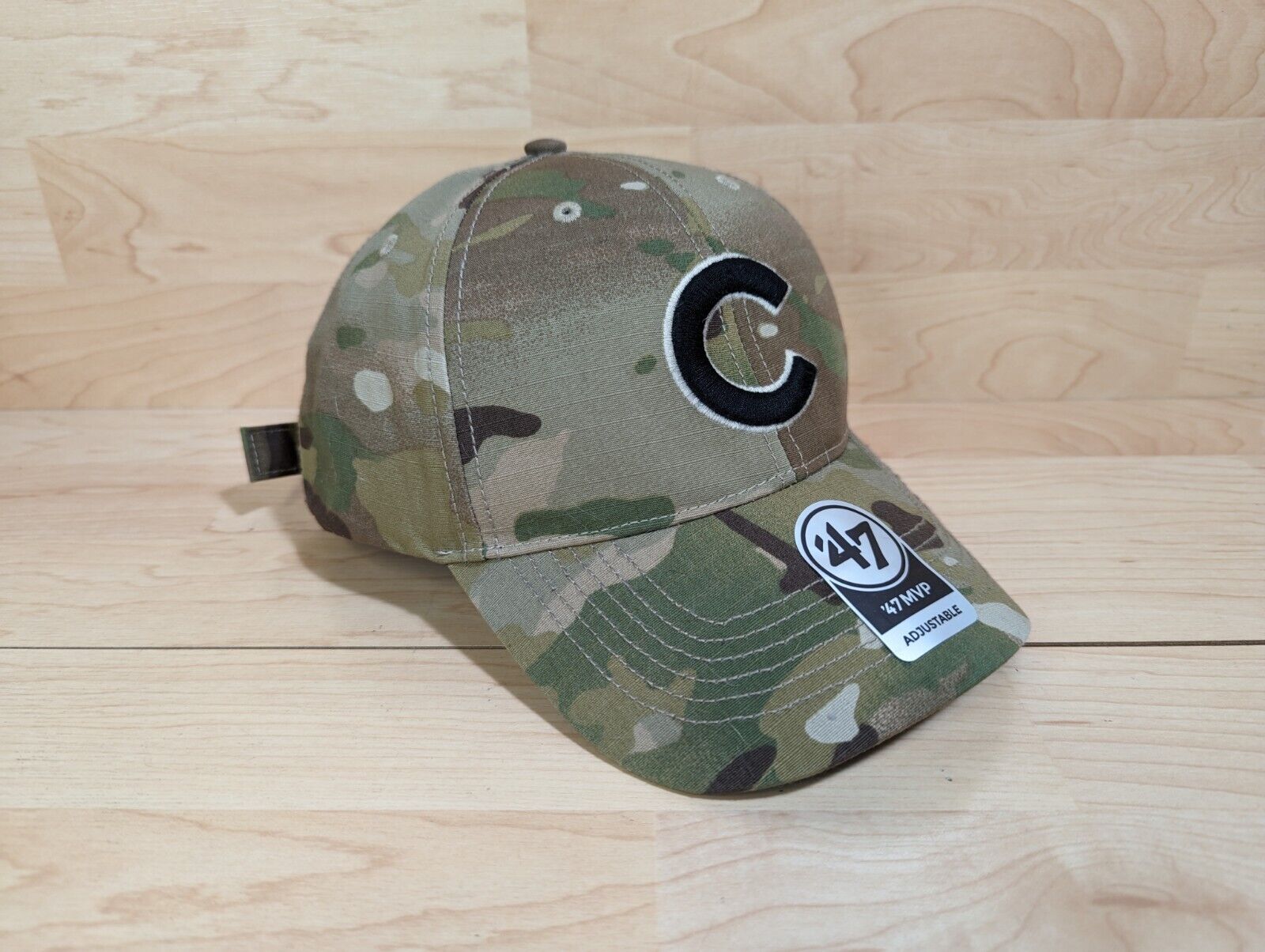 NEW ‘47 Chicago Cubs MLB Camo MVP Hat Adjustable Strap Back 